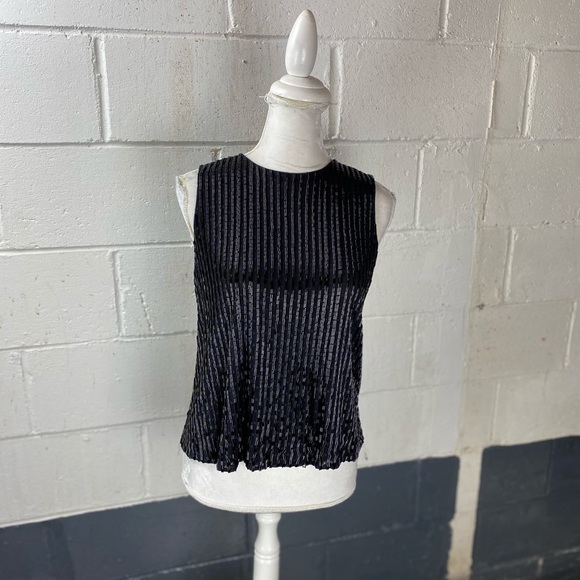 Diane von Furstenberg Cocktail Top Size 6 Black - Picture 1 of 6
